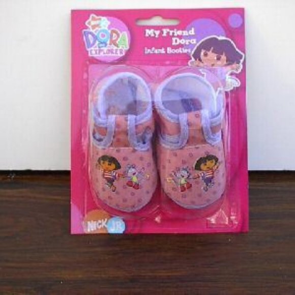 Dora The Explorer Infant Booties ( Size 1 & 2 ) - Picture 2 of 2
